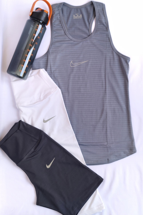 تاپ ورزشی تنفسی خاکستری خوش استایل