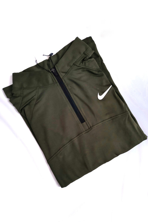 قیمت پیراهن نیمزیپ آستین بلند ورزشی فینگر دار یشمی