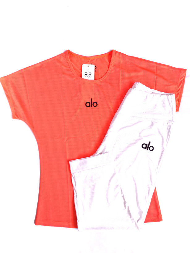 ست باشگاهی alo رنگ نارنجی فسفری