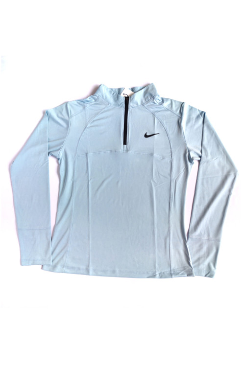 پیراهن آستین بلند ورزشی فینگر دار نایک زنانه آبی + تحویل فوری در شیراز