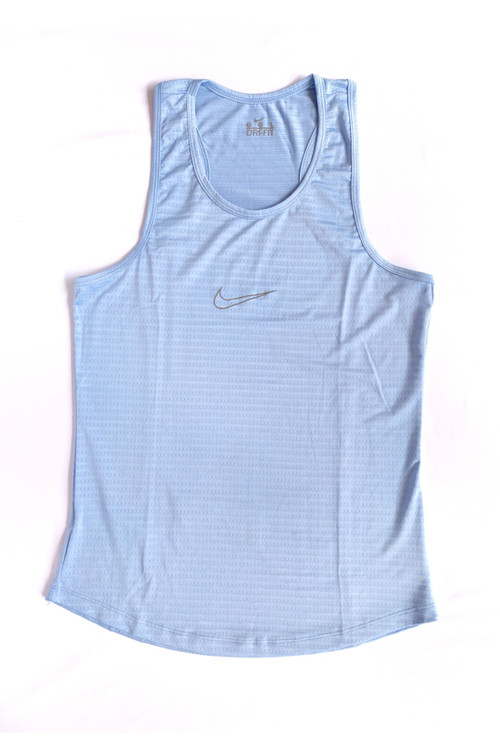 خرید آنلاین تاپ ورزشی زنانه سوزنی آبی یخی نایک + ارسال سریع